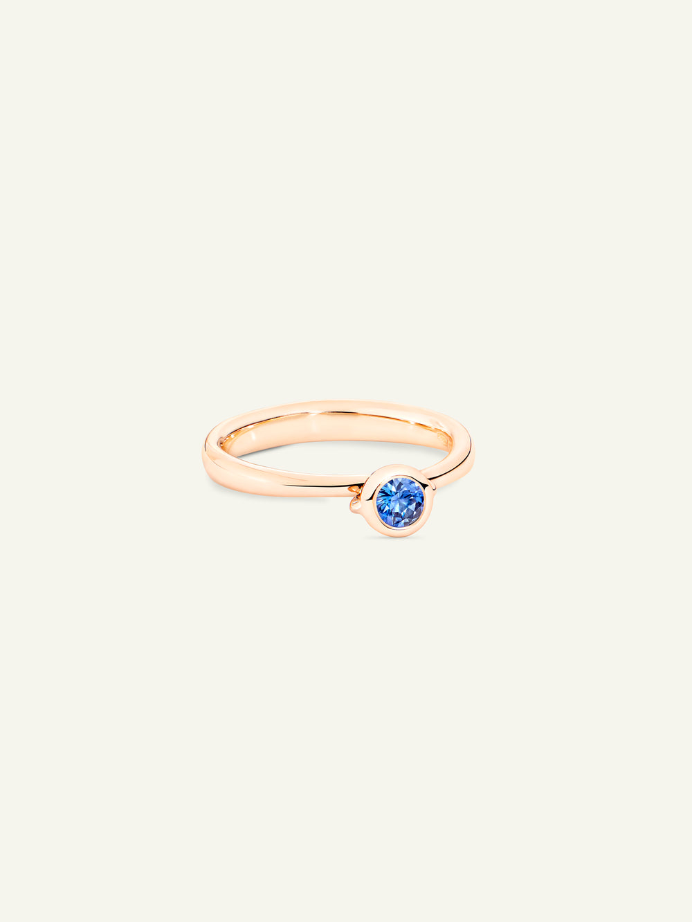 Ring BOUTON Solitaire Sapphire blue blauer Saphir