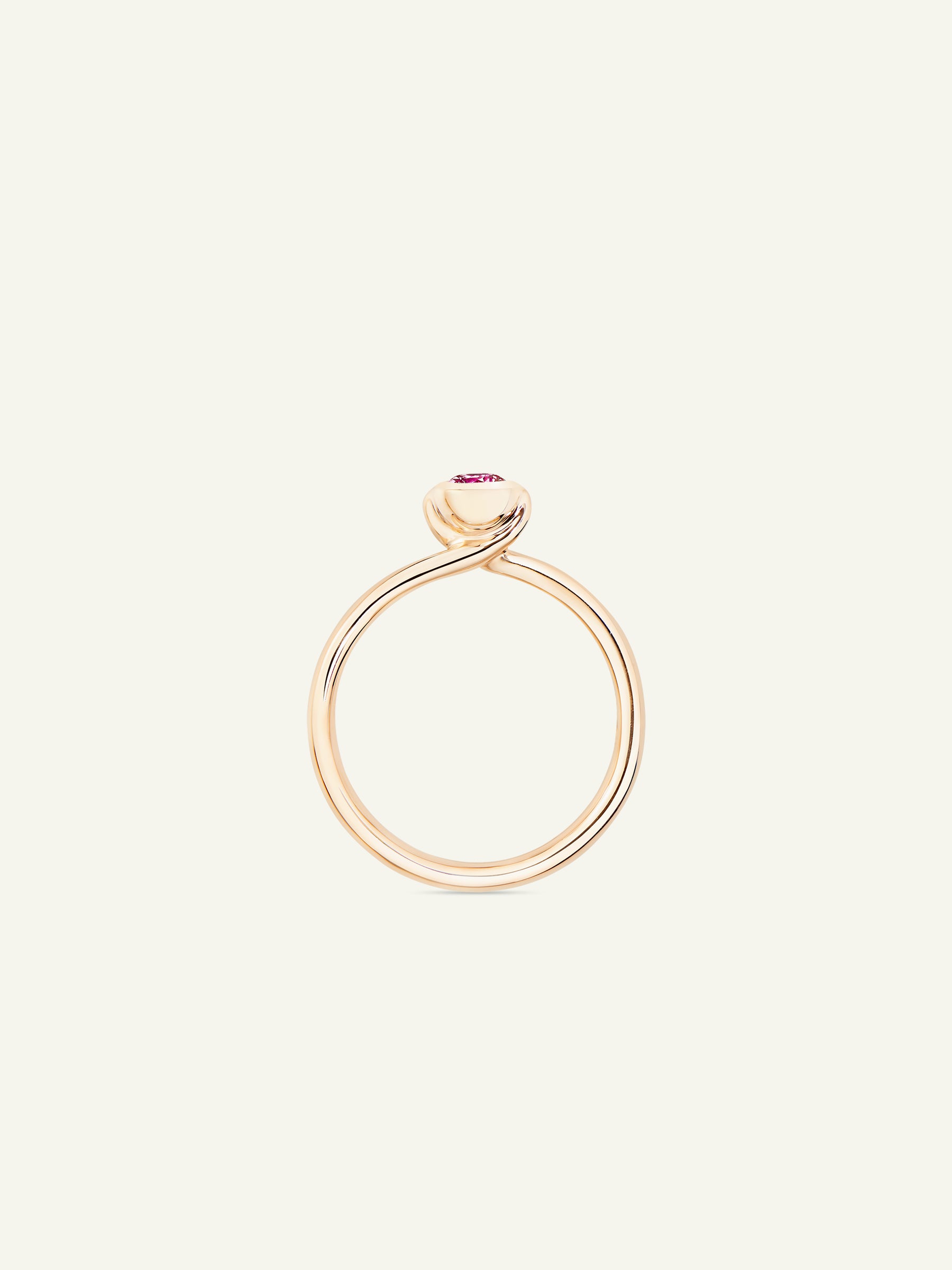 BOUTON Solitaire Ring mit Pink Spinell