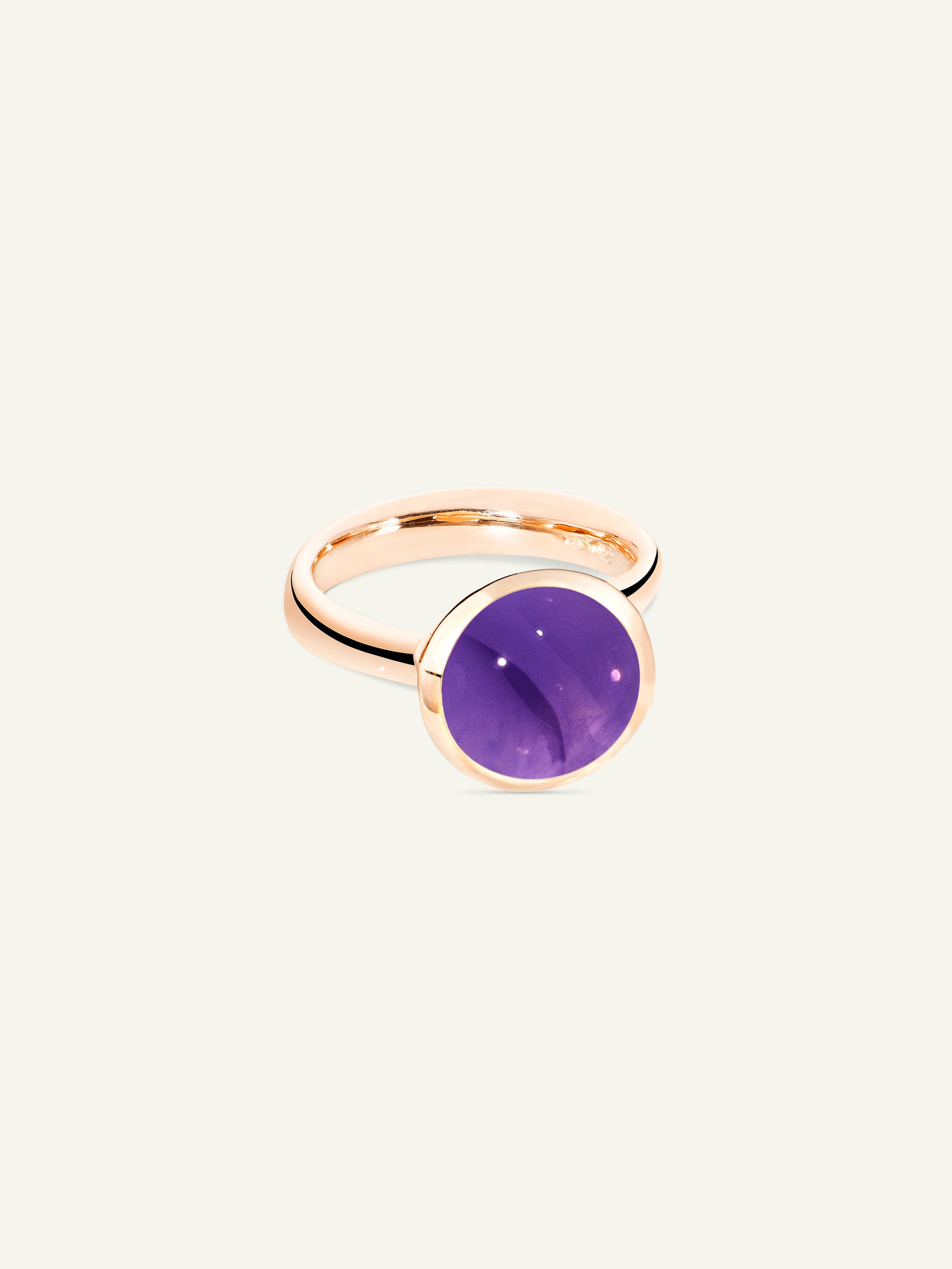 BOUTON Large Ring mit Amethyst
