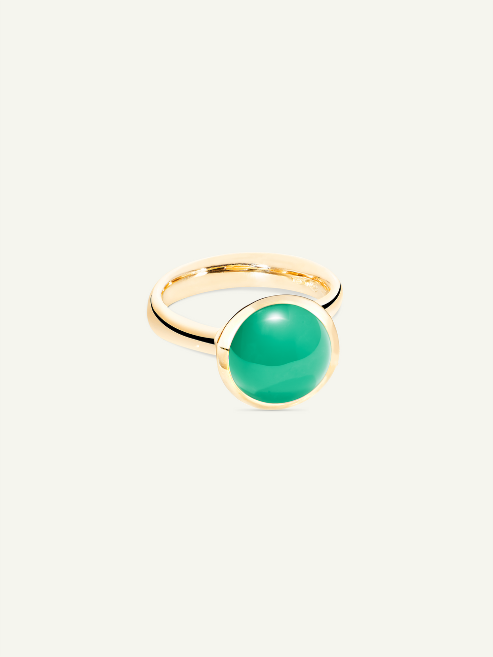 Ring BOUTON large Chrysoprase Chrysopras
