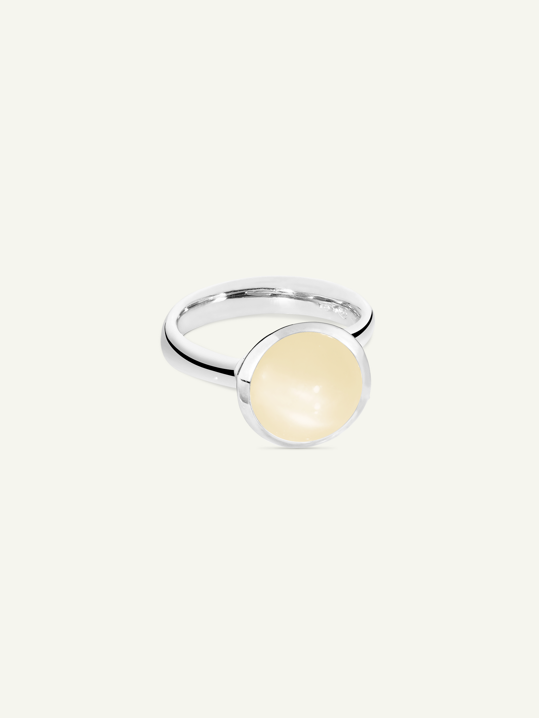 BOUTON Large Ring mit Sand Mondstein