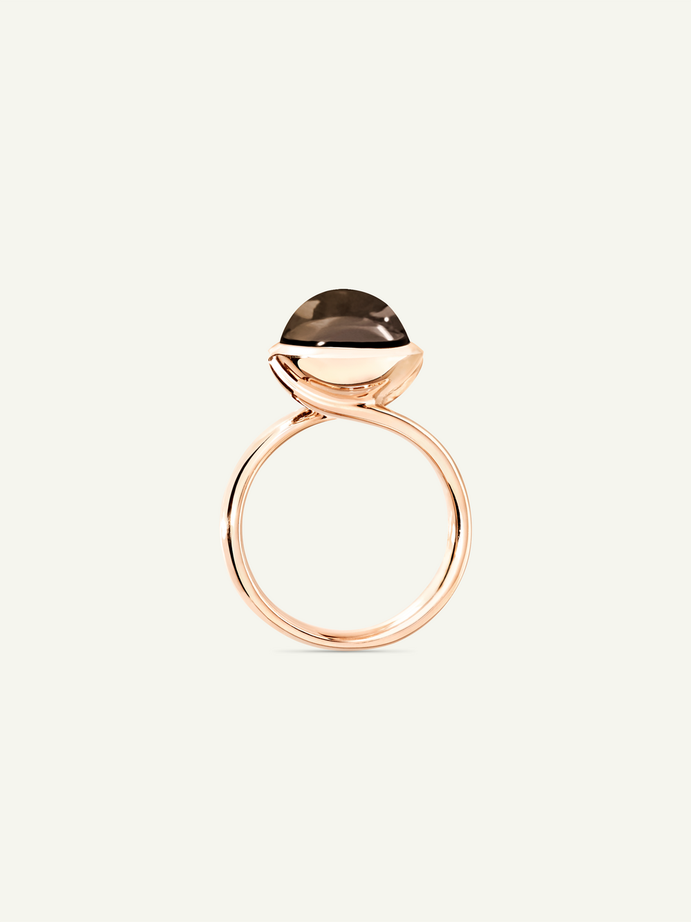 Ring BOUTON large Smoky Quartz Smoky Quartz
