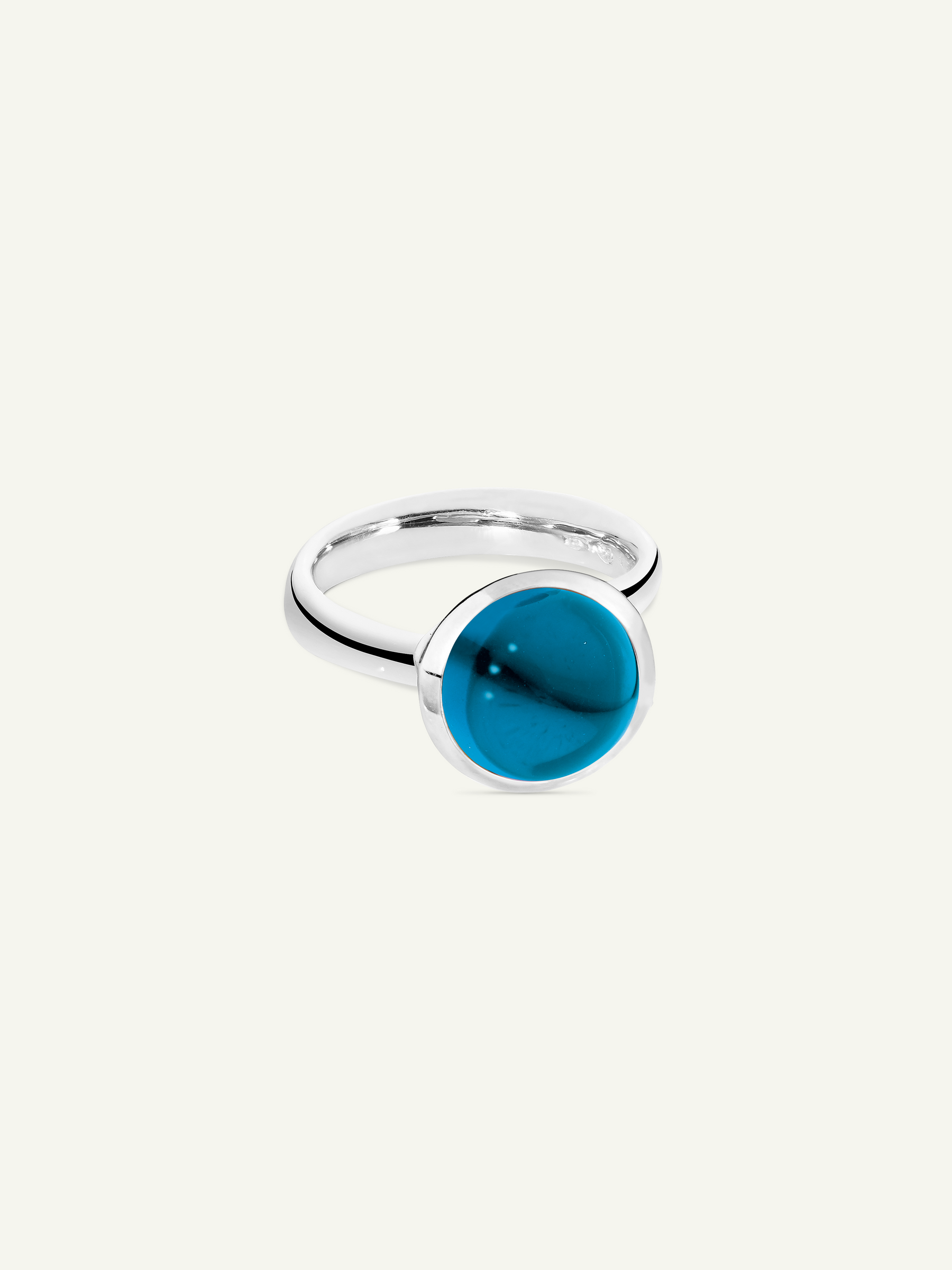 BOUTON Large Ring mit London Topas