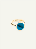 BOUTON Large Ring mit London Topas