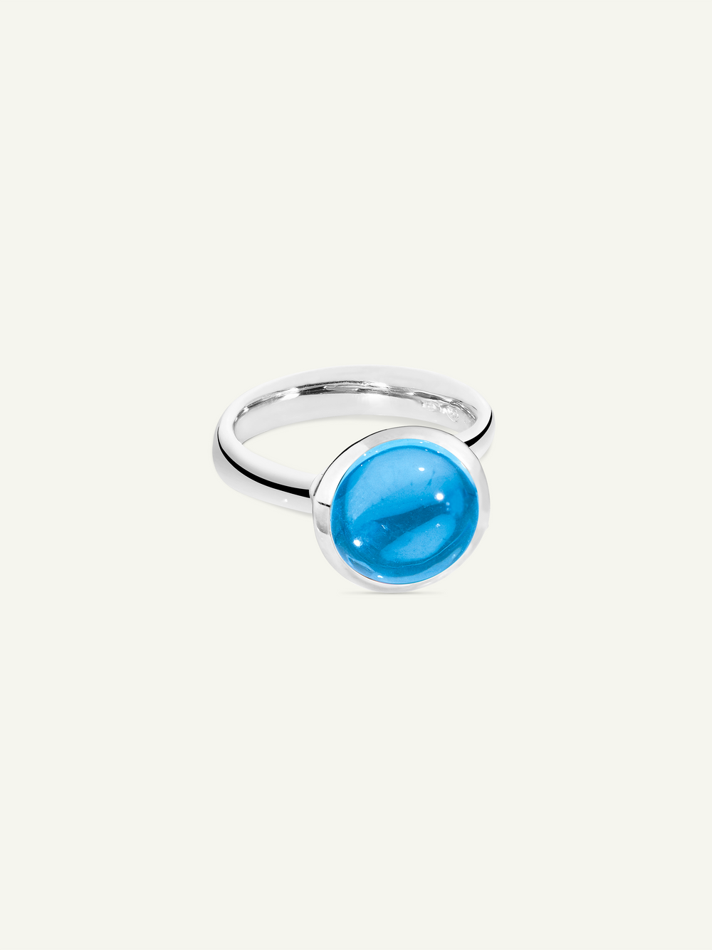 Ring BOUTON large Swiss Topaz Swiss Topaz