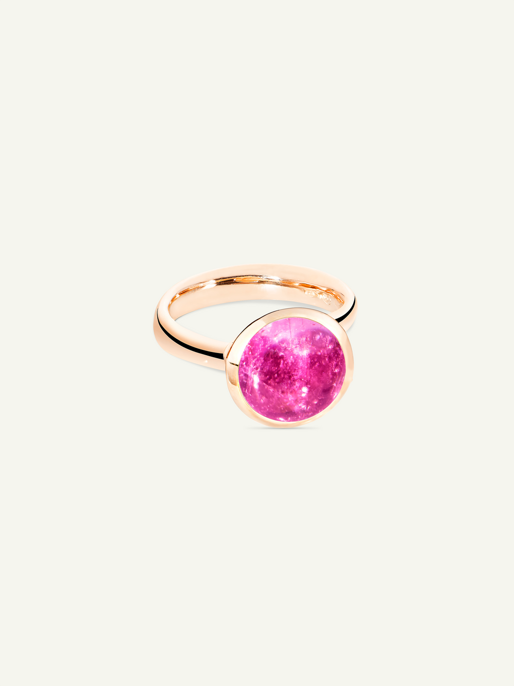 Ring BOUTON large Tourmaline rose rosa Turmalin