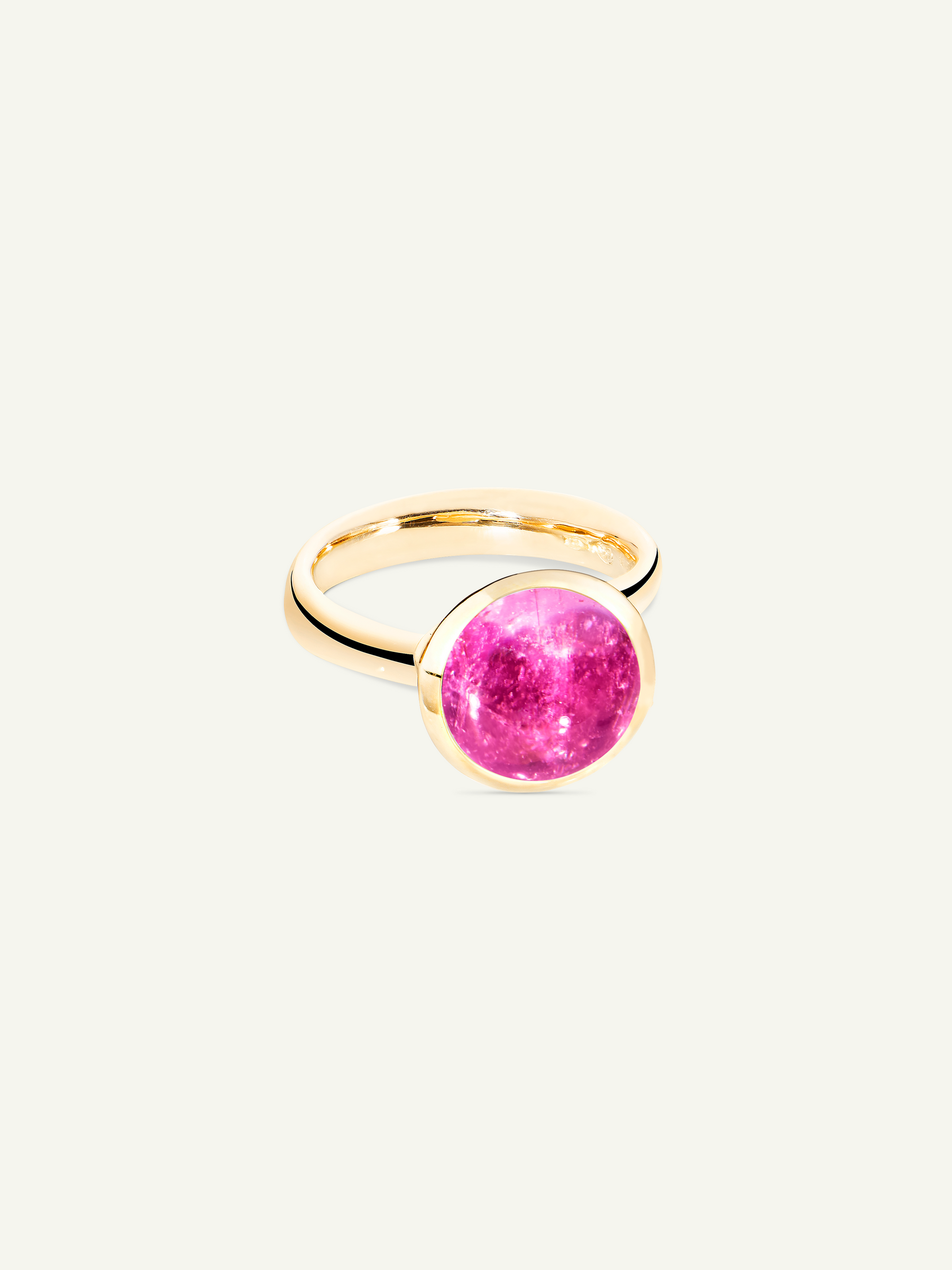 BOUTON Large Ring mit Rosa Turmalin