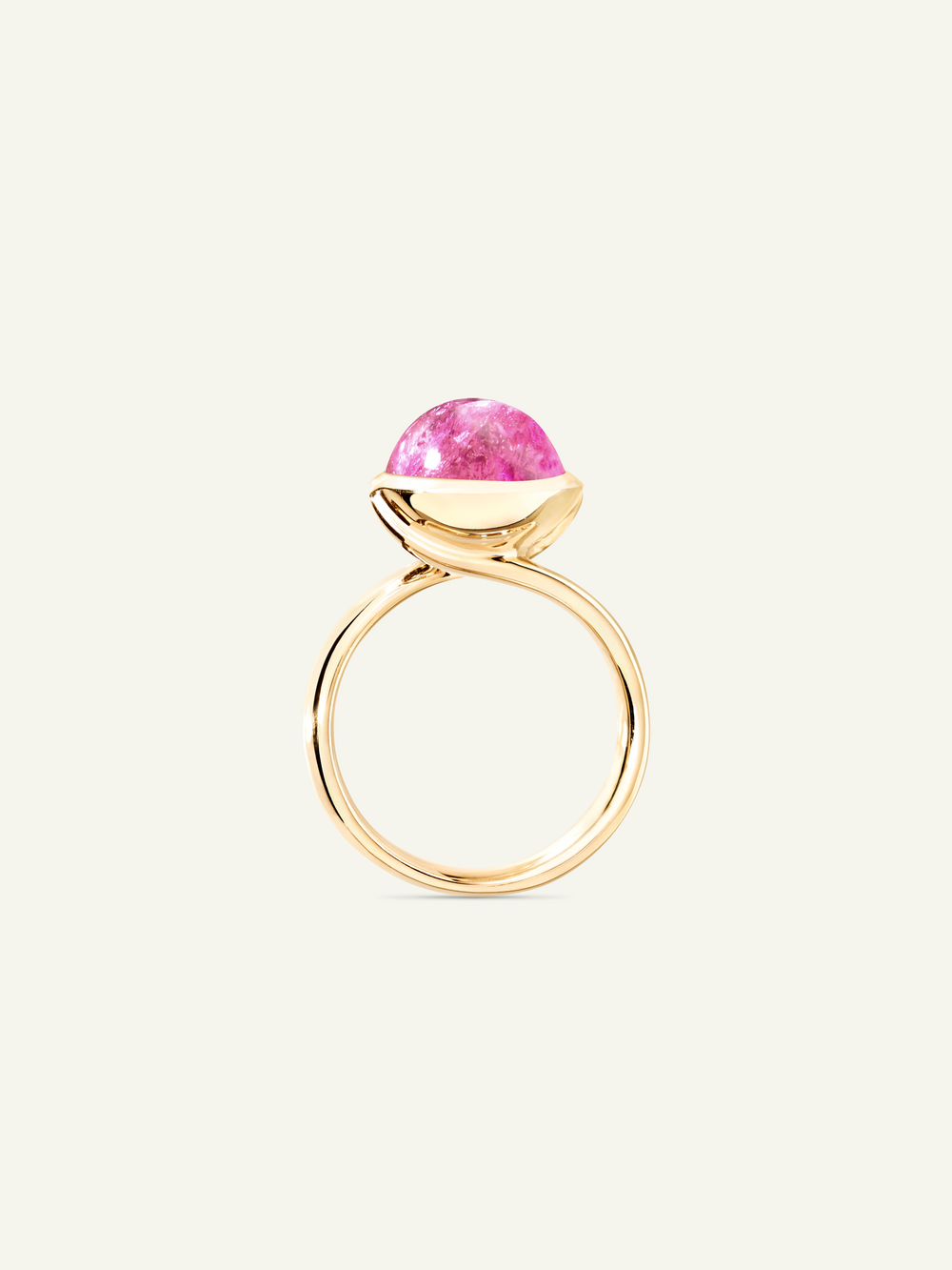 Ring BOUTON large Tourmaline rose rosa Turmalin