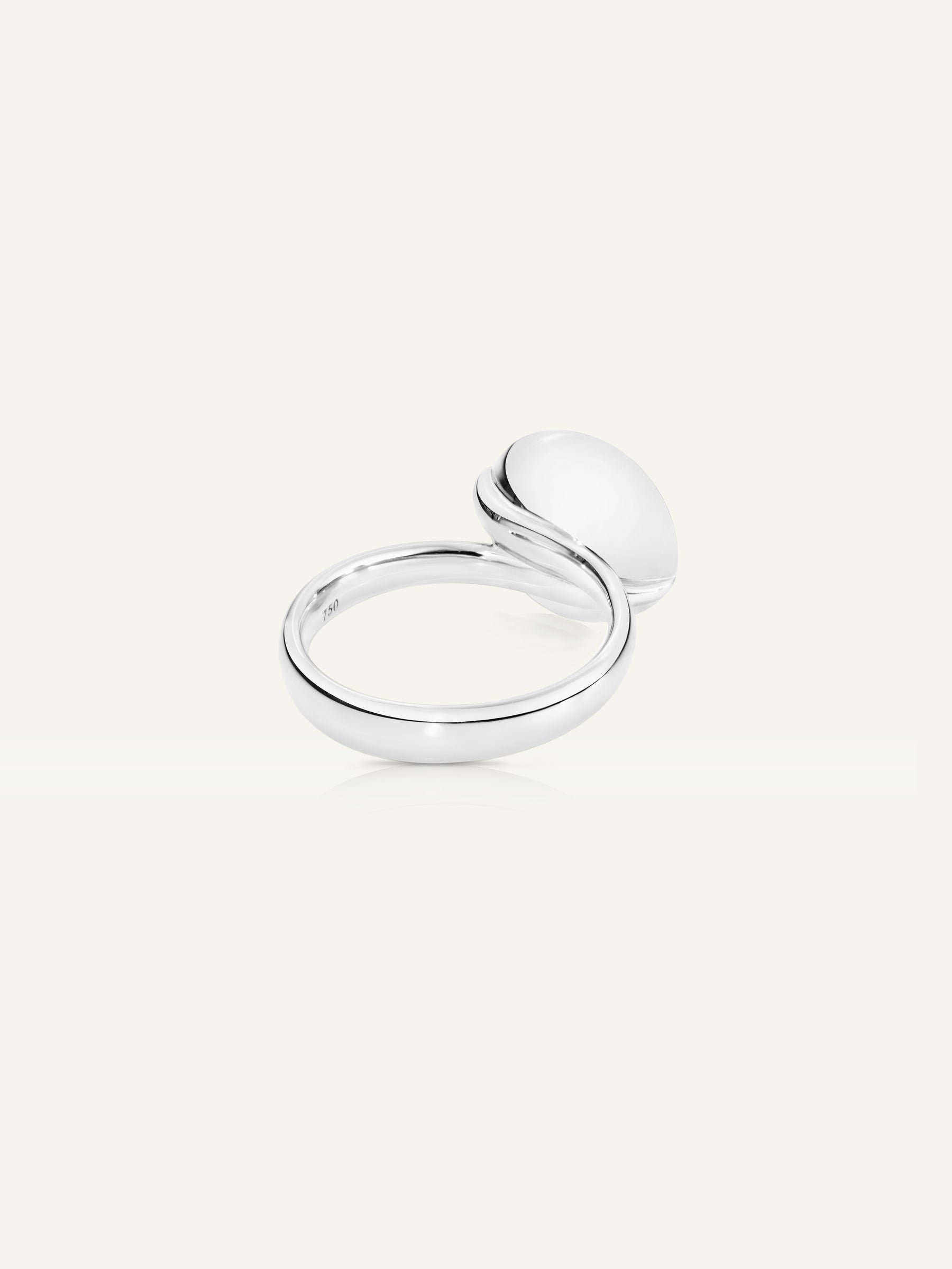 Ring BOUTON large Diamond Pavé 18K white gold
