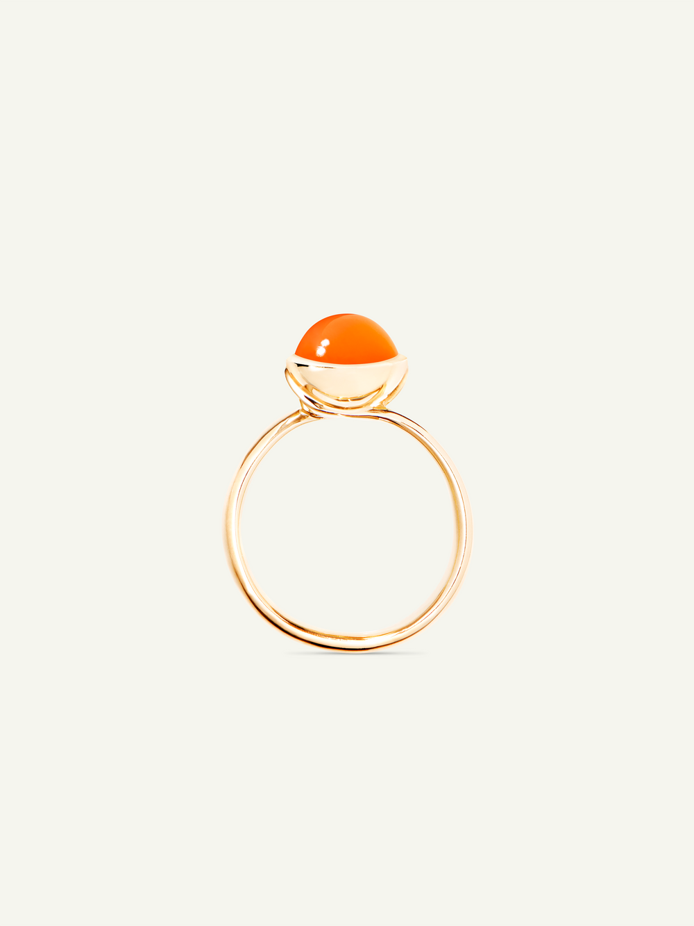 Ring BOUTON small Carnelian Carnelian
