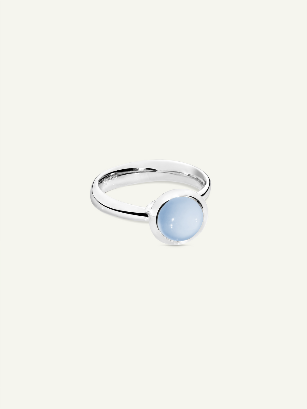 Ring BOUTON small Chalcedony blue blue Chalcedony