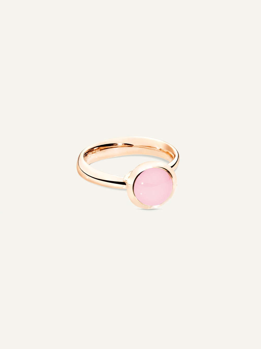 Ring BOUTON small Chalcedony pink pink Chalcedony