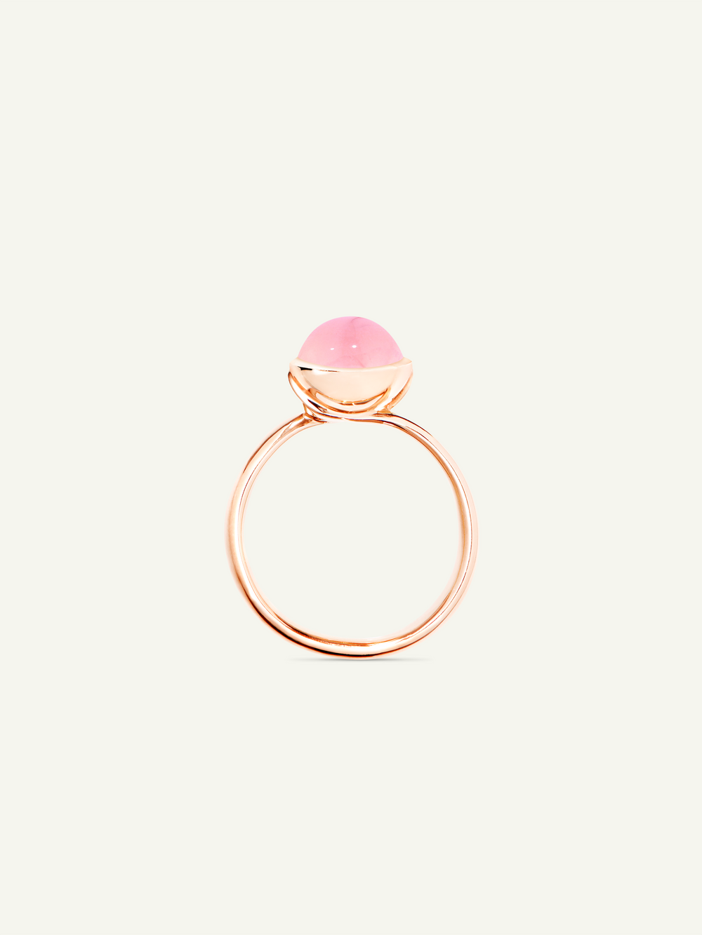 Ring BOUTON small Chalcedony pink pink Chalcedony