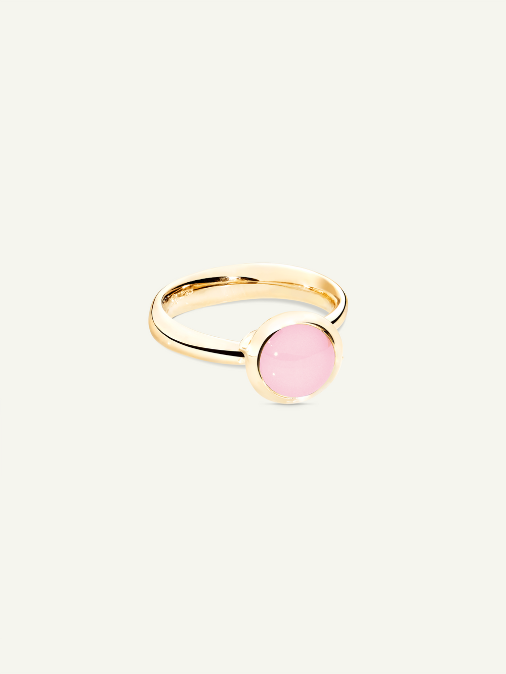 Ring BOUTON small Chalcedony pink pink Chalcedony