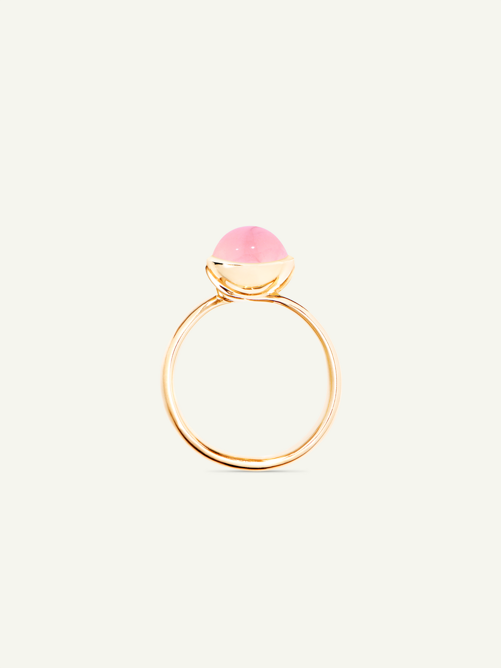 Ring BOUTON small Chalcedony pink pink Chalcedony