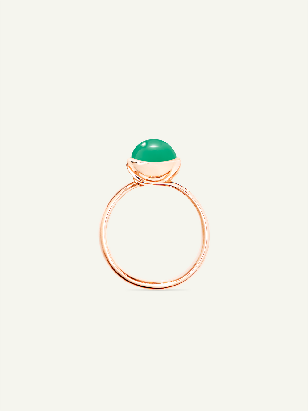 Ring BOUTON small Chrysoprase Chrysopras