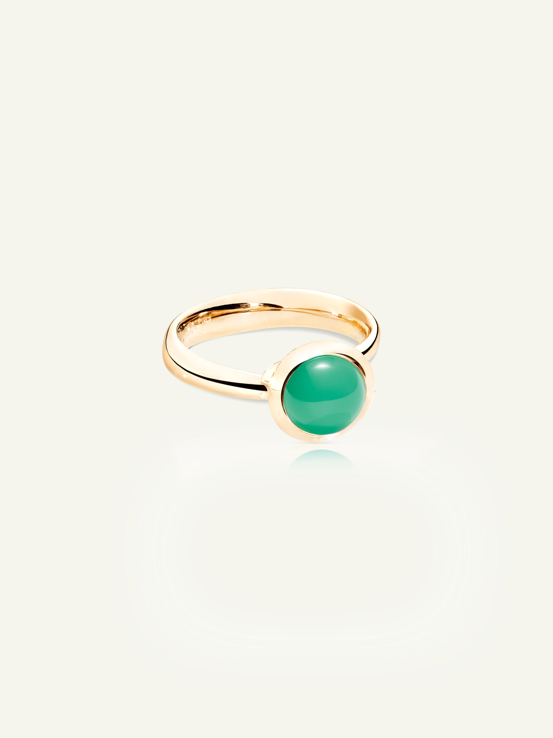 BOUTON Small Ring with Chrysoprase