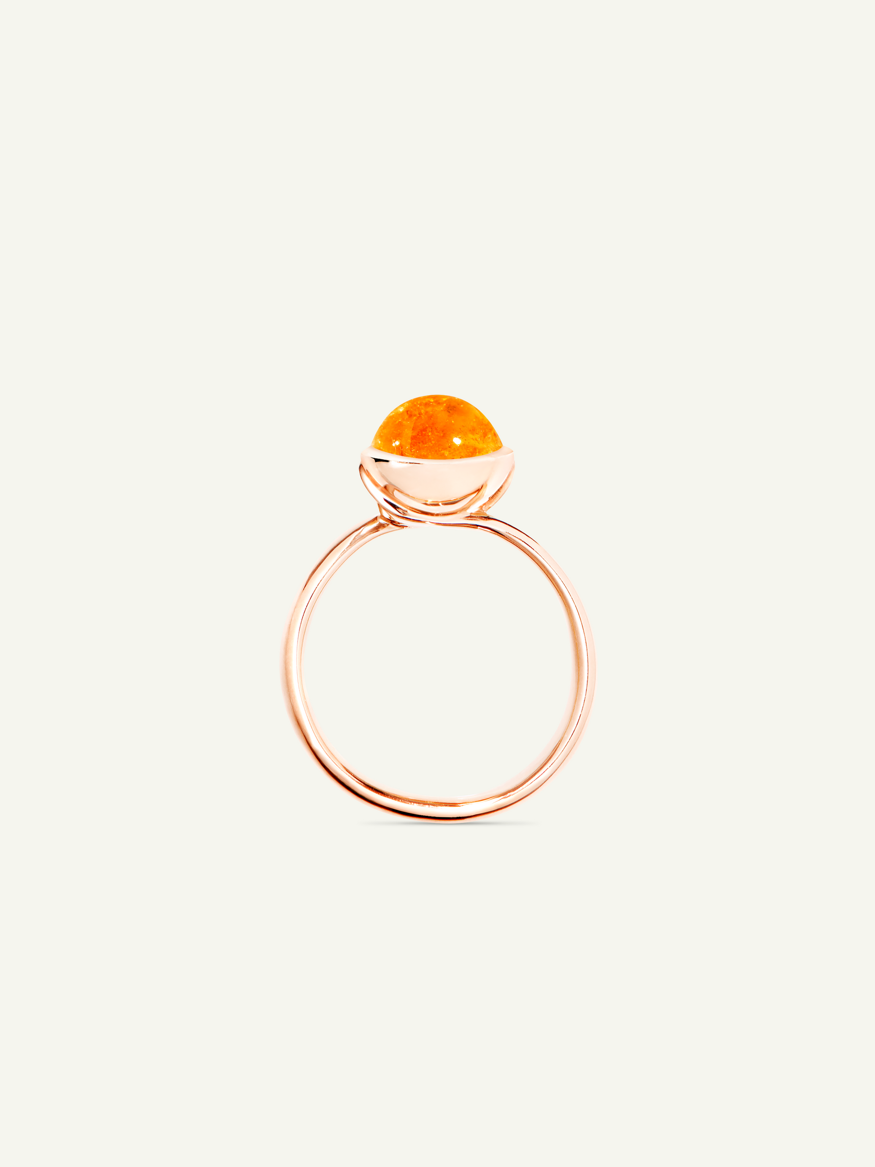 BOUTON Small Ring with Mandarin Garnet