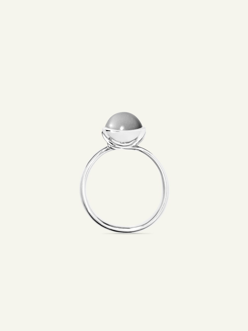 Ring BOUTON small Moonstone grey grey Moonstone