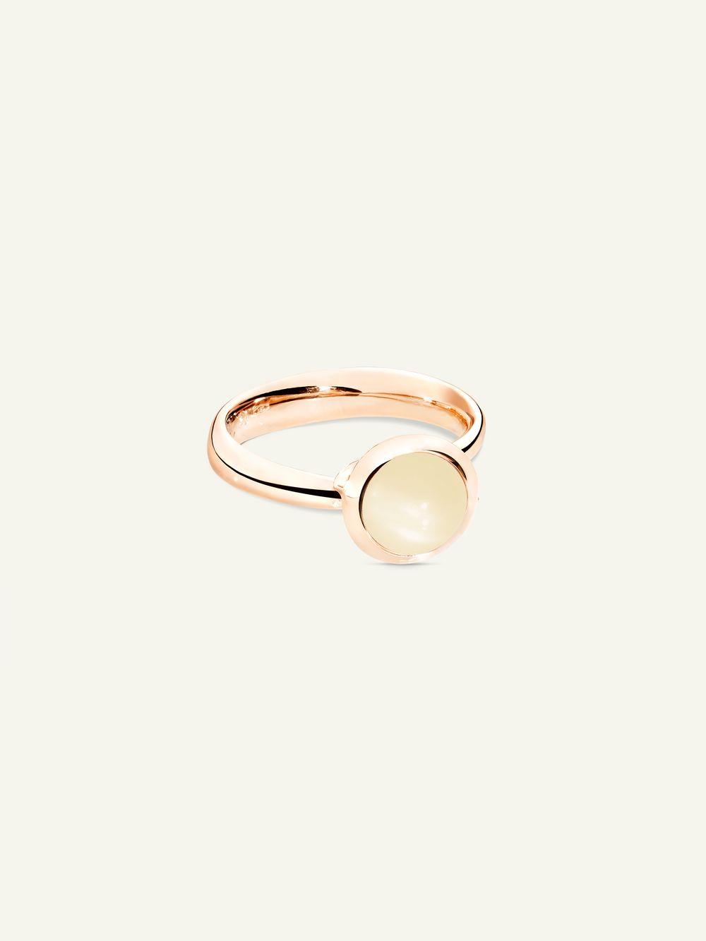 Ring BOUTON small Moonstone sand/white sand Moonstone