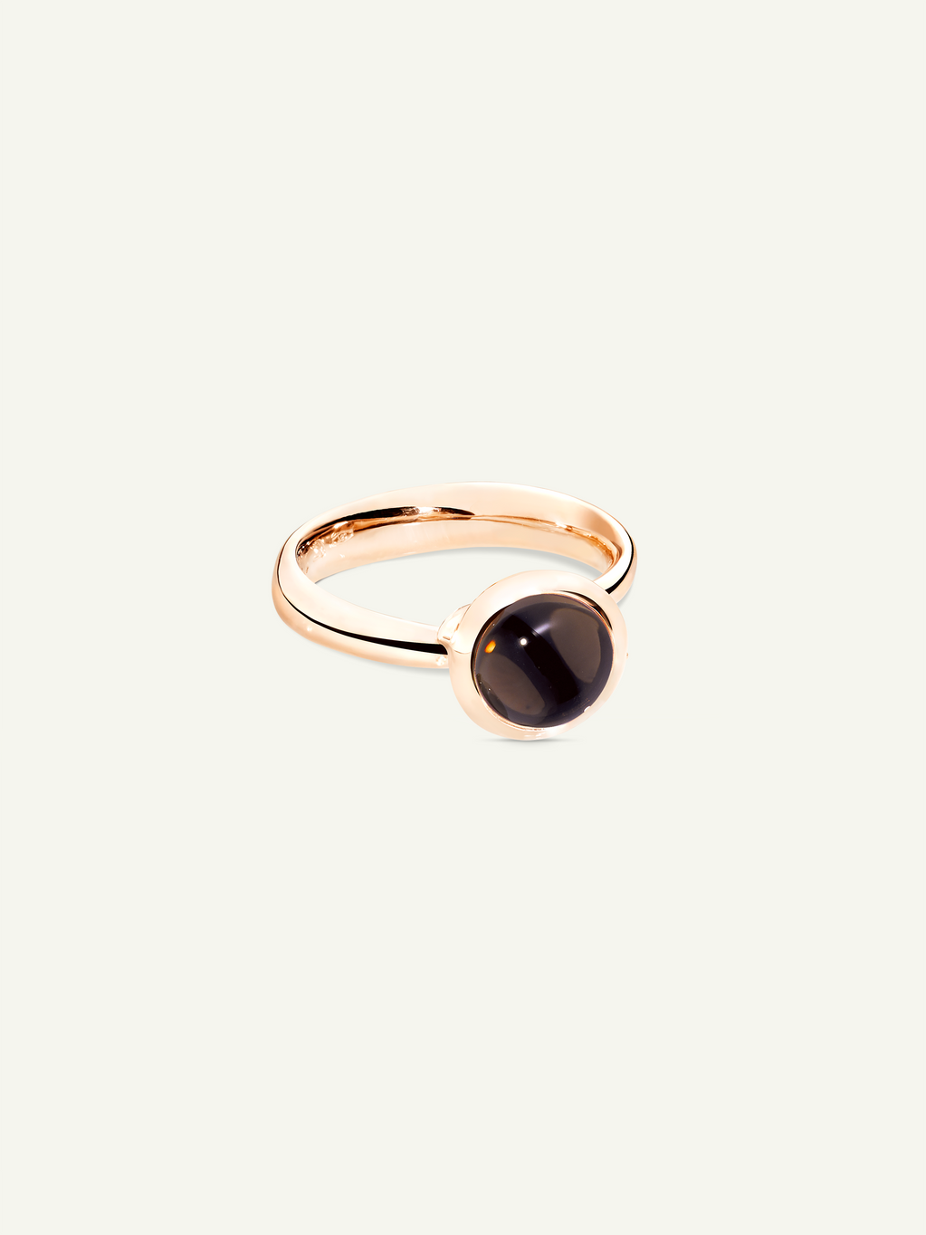 BOUTON Small Ring with Smoky Quartz