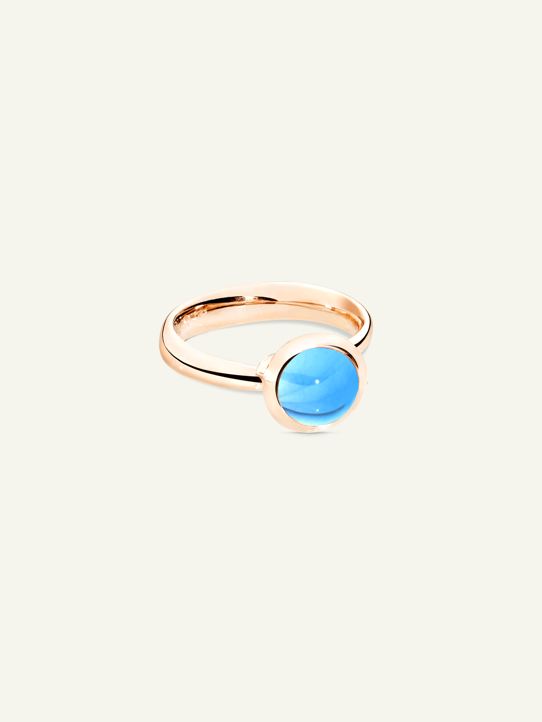 BOUTON Small Ring with Swiss Topaz