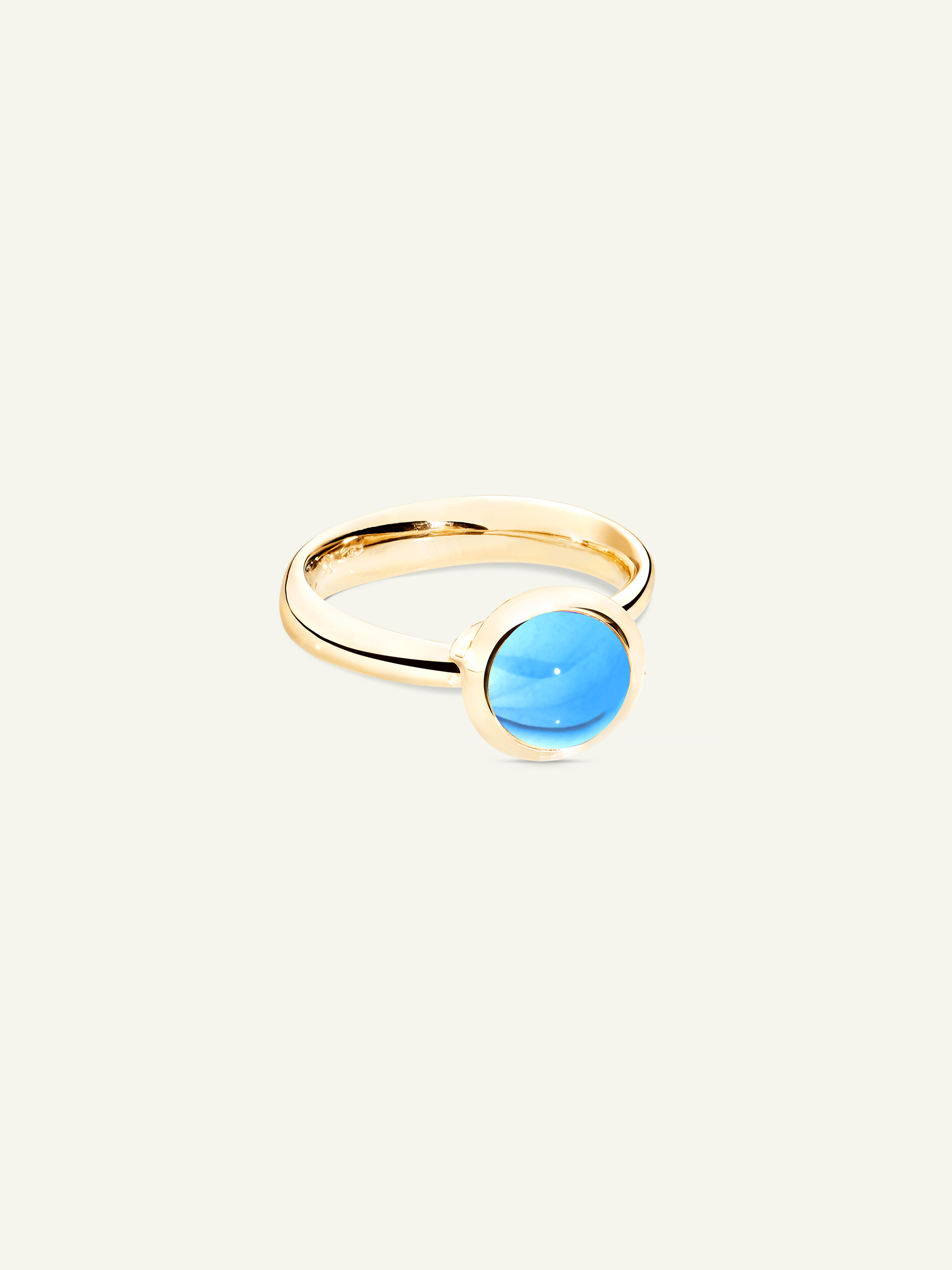 BOUTON Small Ring with Swiss Topaz