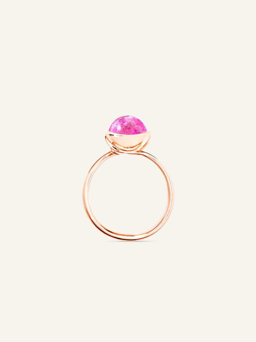 Ring BOUTON small Tourmaline rose rosa Turmalin