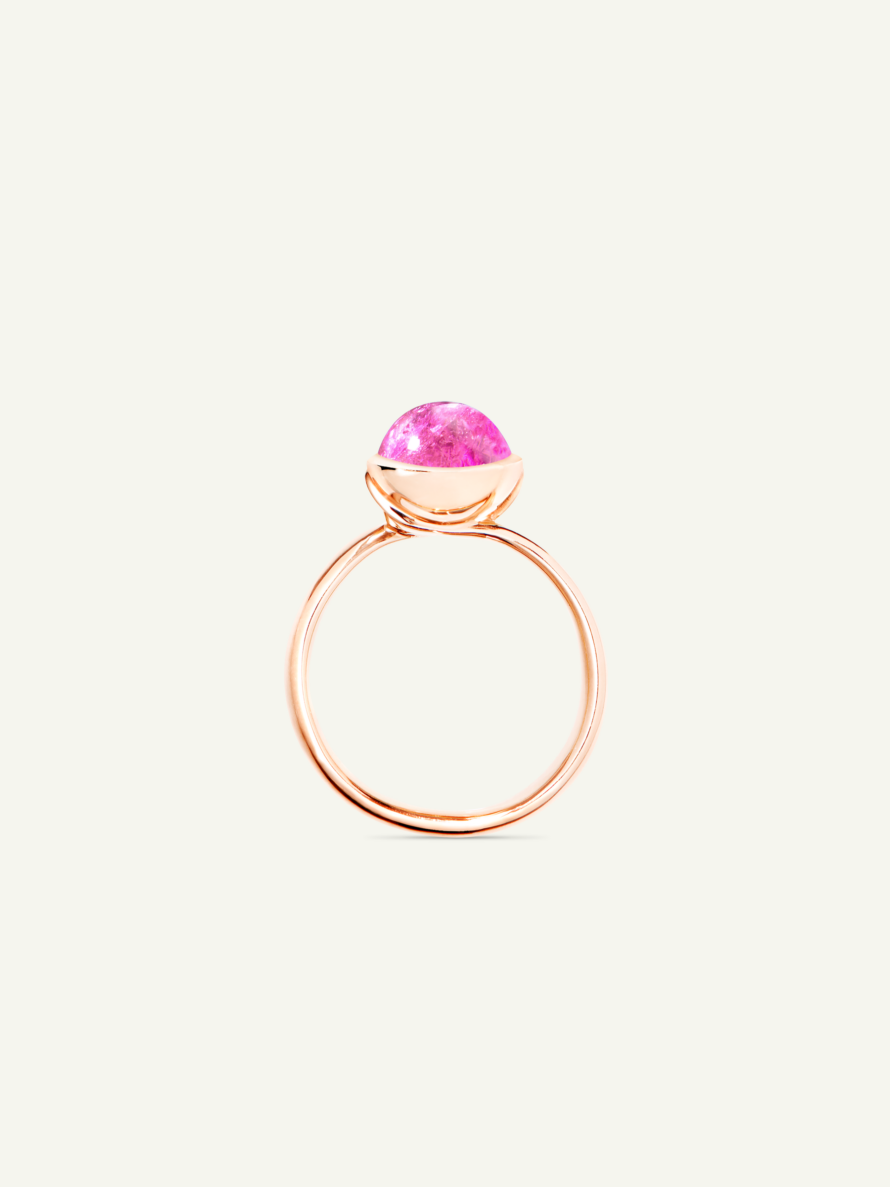 BOUTON Small Ring mit Rosa Turmalin