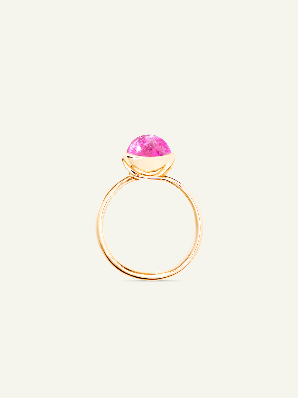 Ring BOUTON small Tourmaline rose rosa Turmalin