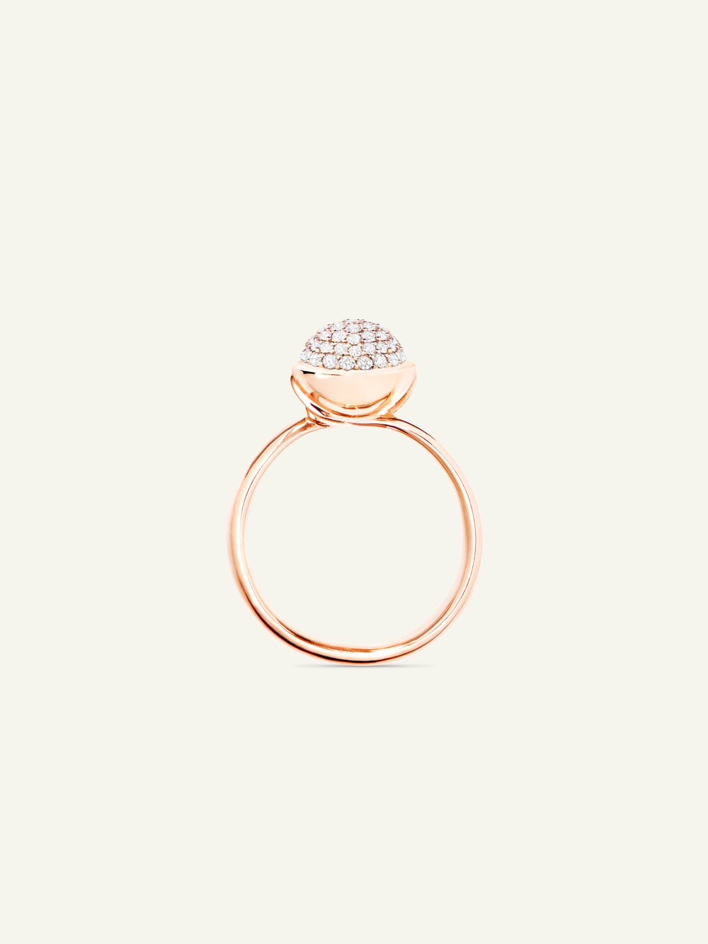 Ring BOUTON small Diamond Pavé mit Diamant Pavé