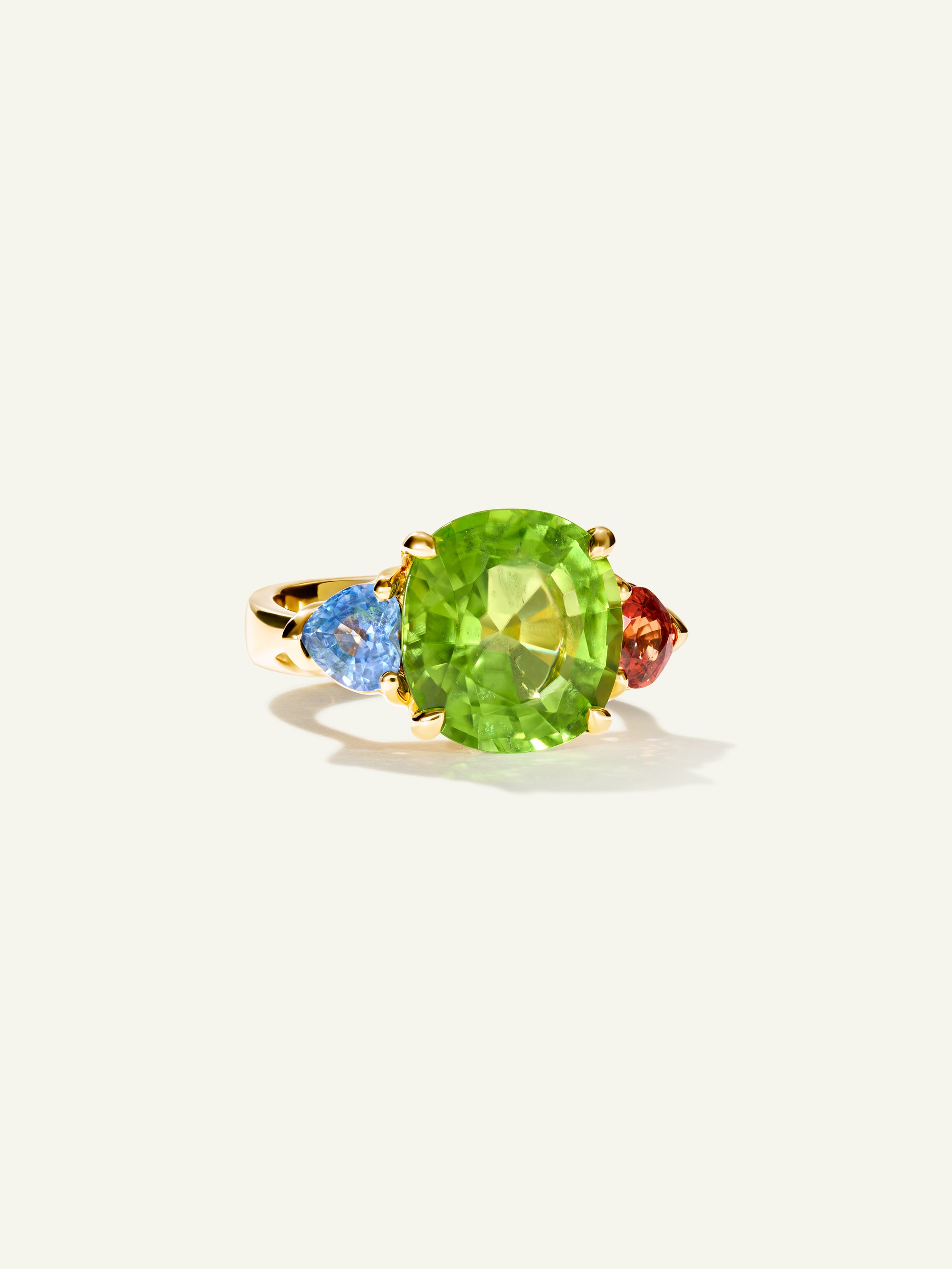 R-GL-Per7-yg | GLAMOUR Ring with Peridot