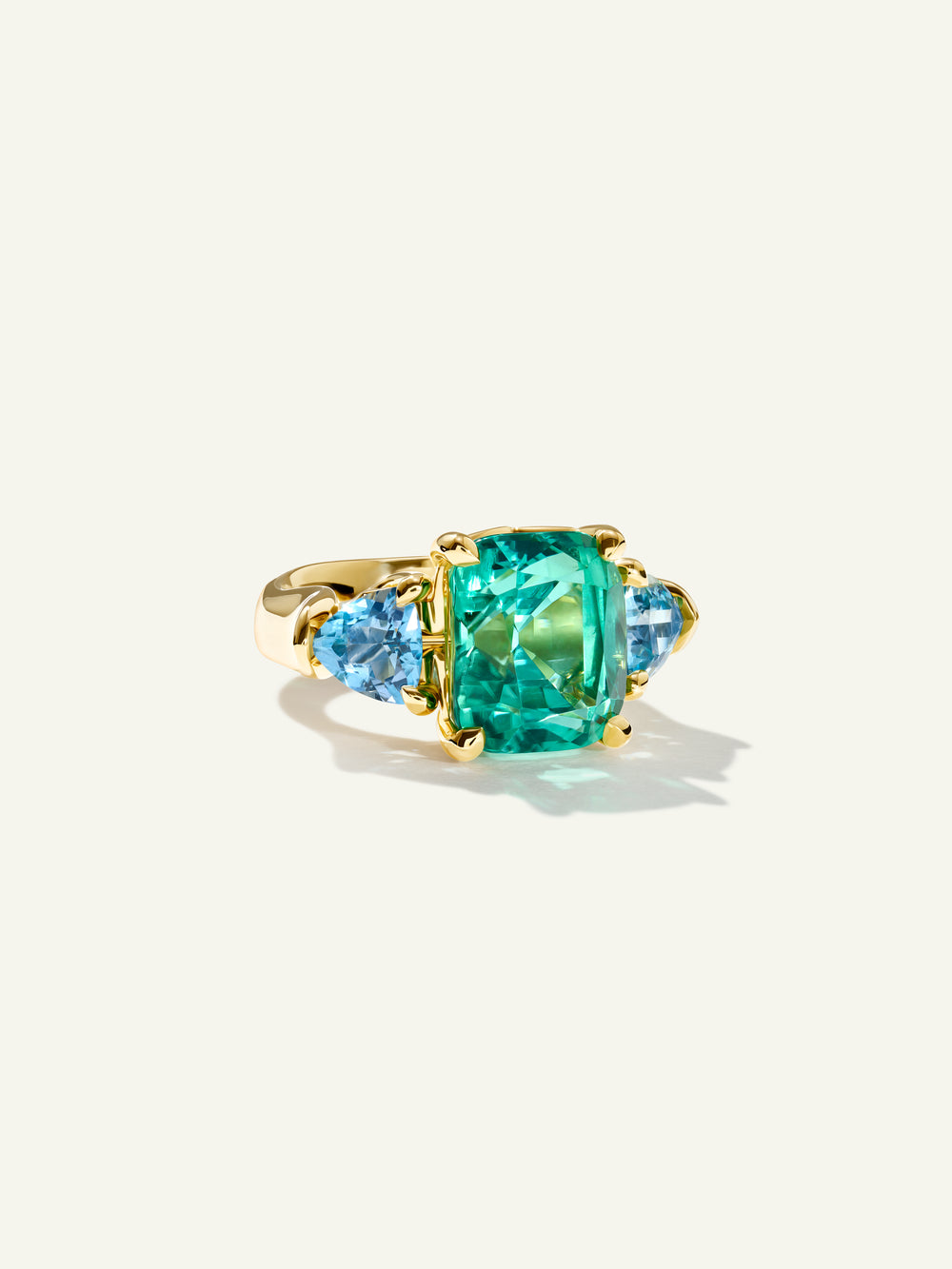 R-GL-TuGr12-Aq-yg | Ring GLAMOUR Tourmaline Lagoon