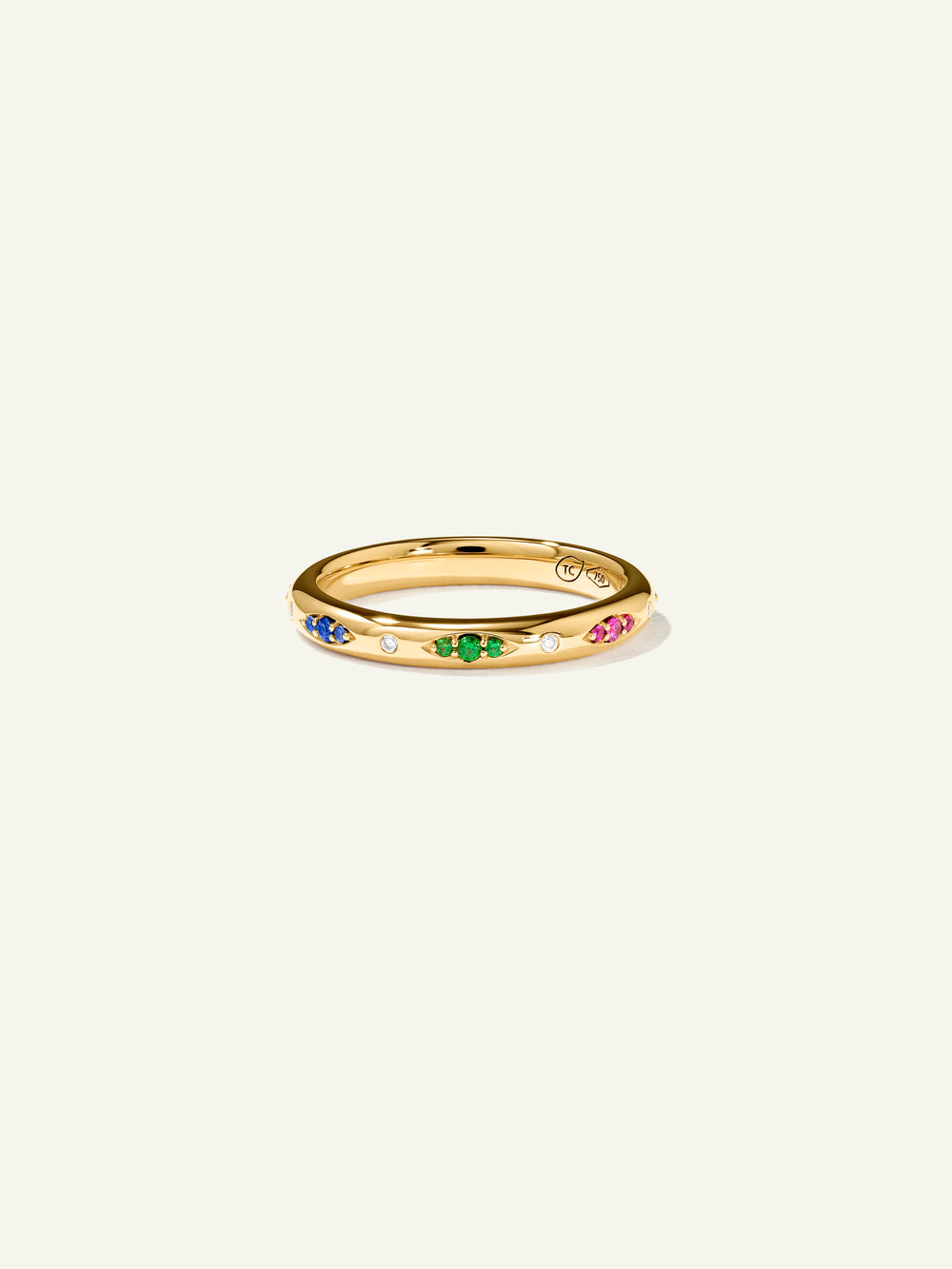 GYPSY Band Ring in 'Candy' Pavé