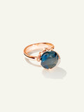 TULIP Large Ring with London Topaz