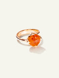 TULIP Small Ring with Mandarin Garnet