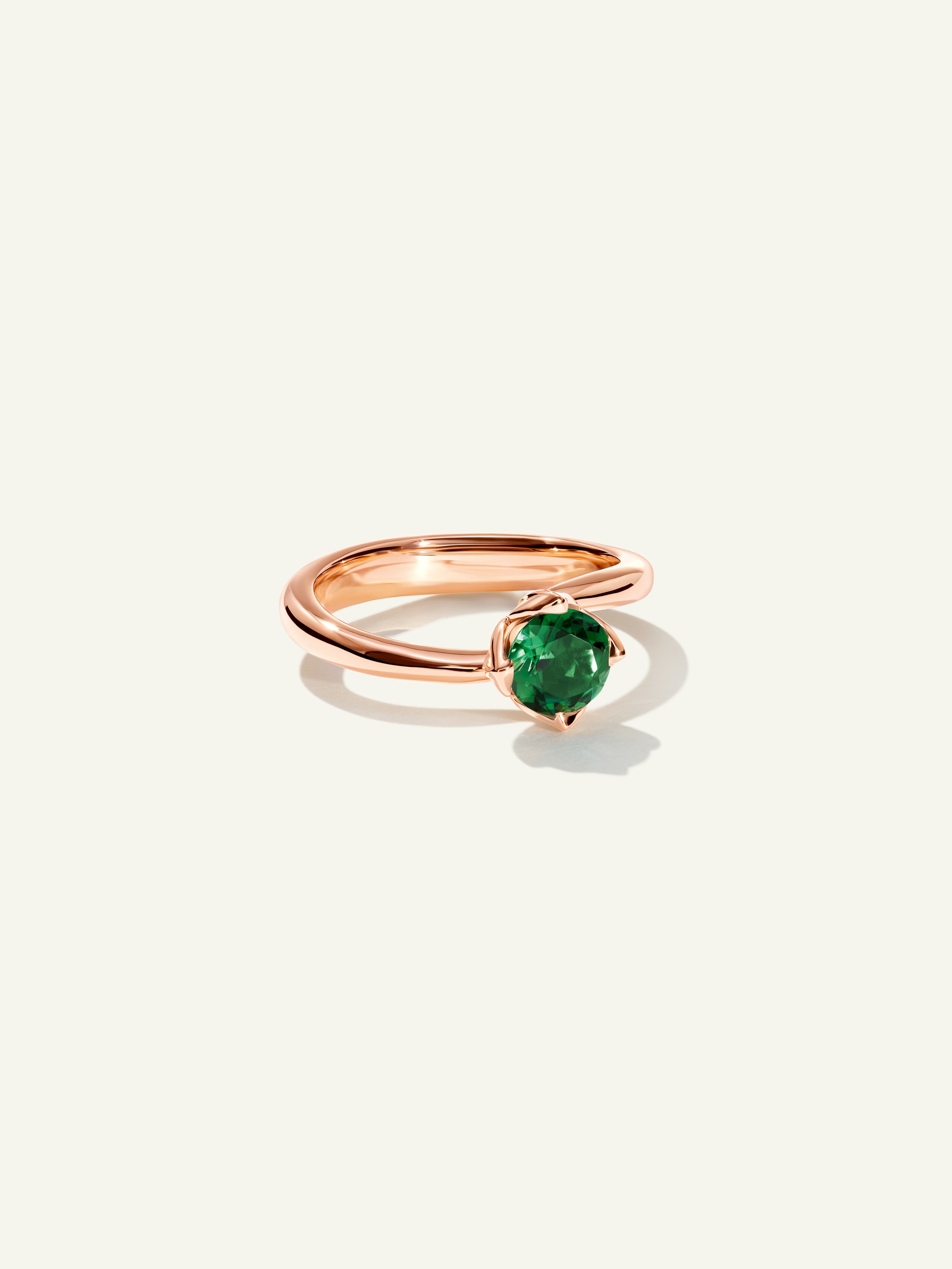 TULIP Ring XS with Green Tourmaline