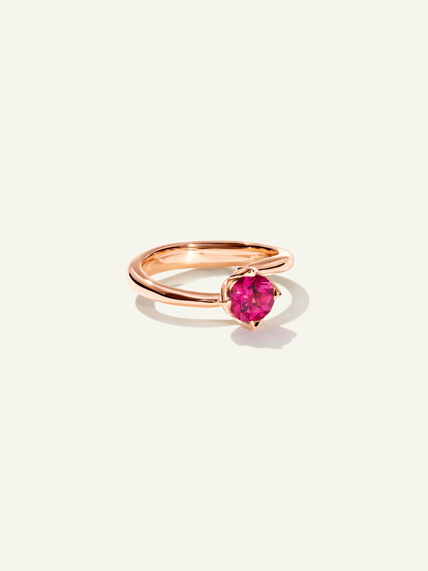 TULIP Ring XS with Rose Tourmaline