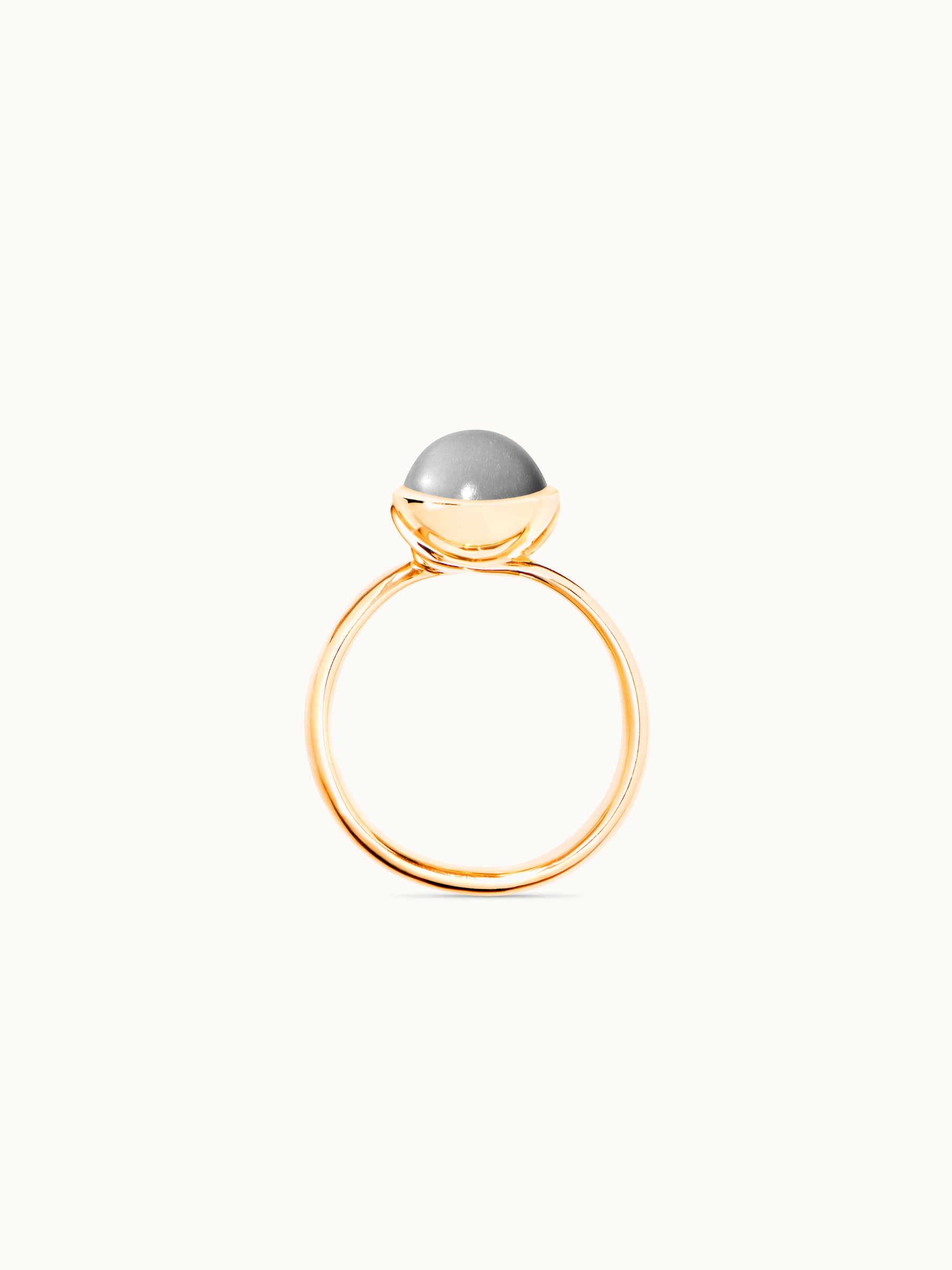 Ring BOUTON small Moonstone grey grey Moonstone